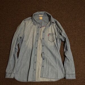 Levi's Light Blue Denim Button-Front Shirt